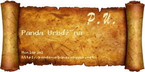 Panda Urbána névjegykártya